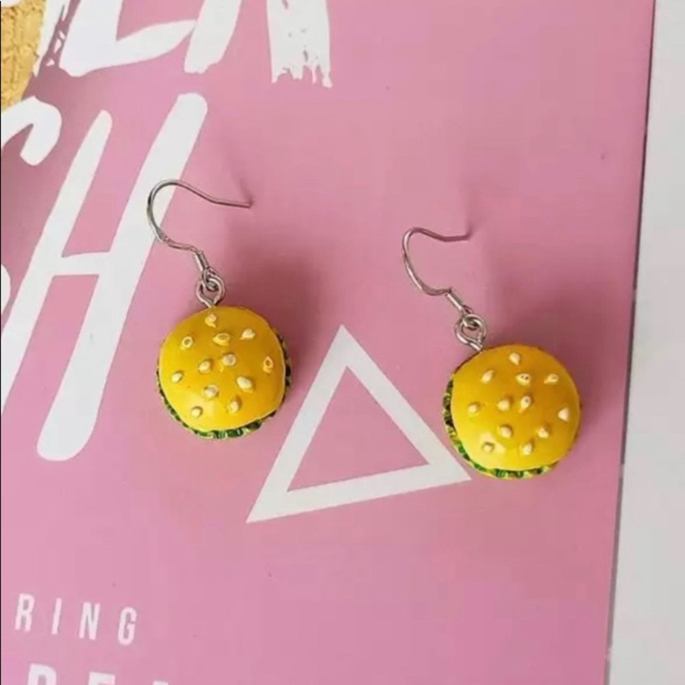 Little hamburger earrings